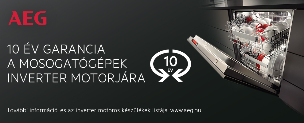 10 év garancia az inverter motorra!
